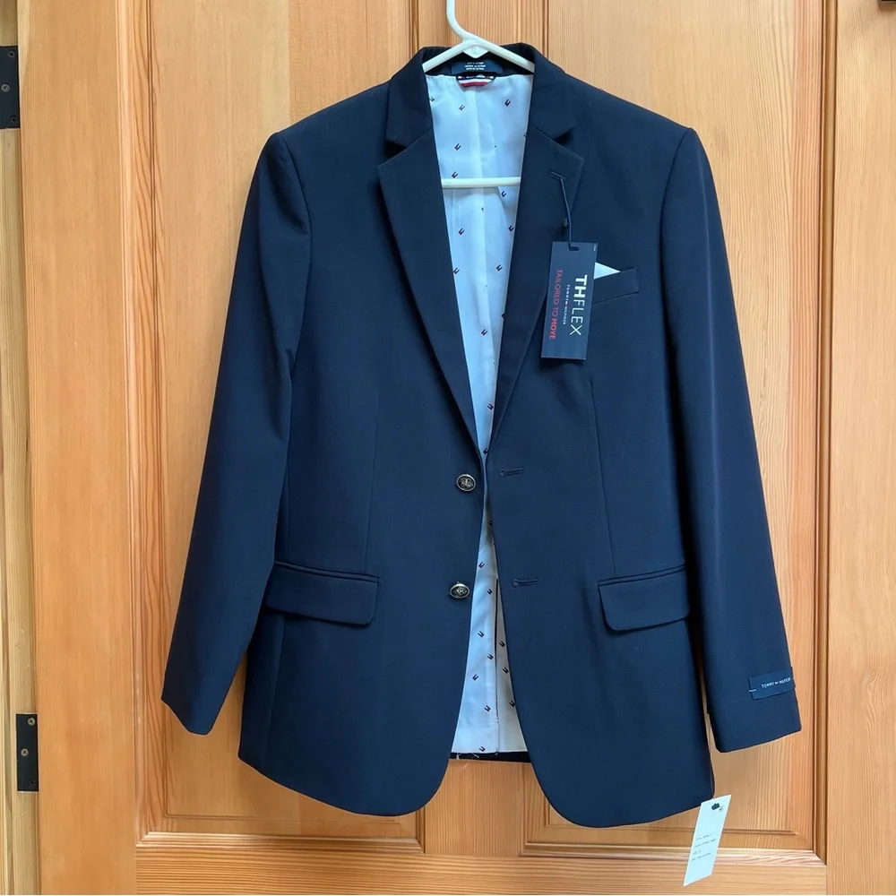 Tommy Hilfiger THFlex Blazer Navy size 16 NWT Formal School Uniform